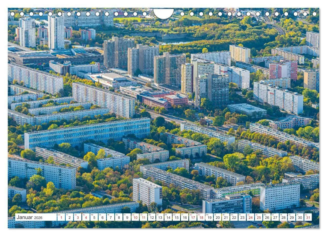 Bild: 9783516665703 | Halle an der Saale von oben (Wandkalender 2026 DIN A4 quer),...
