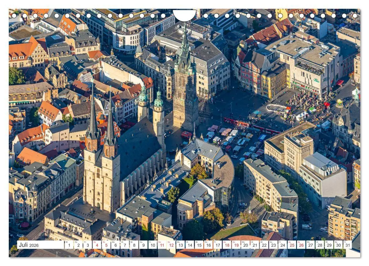 Bild: 9783516665703 | Halle an der Saale von oben (Wandkalender 2026 DIN A4 quer),...