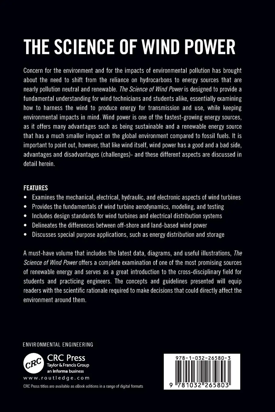 Rückseite: 9781032265803 | The Science of Wind Power | Frank R. Spellman | Taschenbuch | Englisch