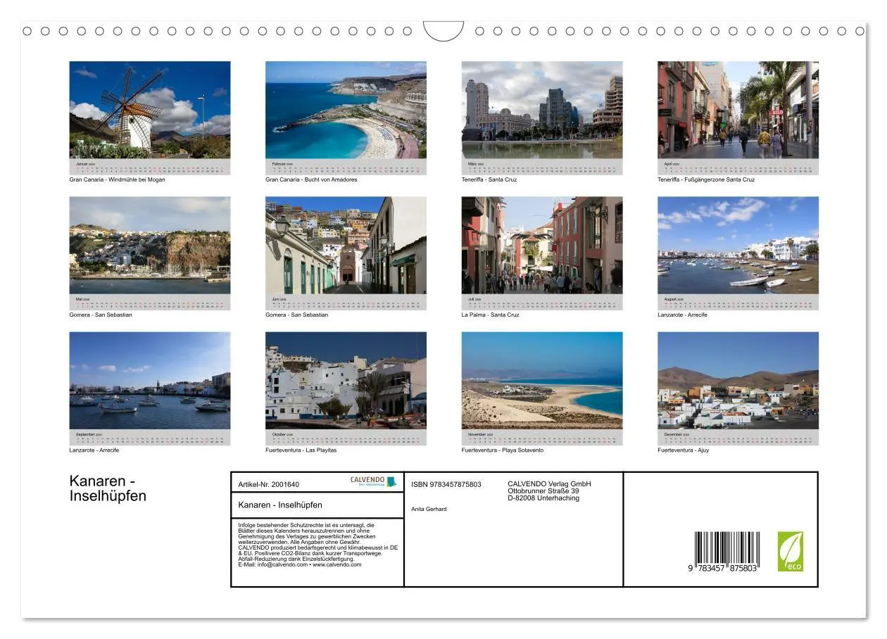Bild: 9783457875803 | Kanaren - Inselhüpfen (Wandkalender 2026 DIN A3 quer), CALVENDO...