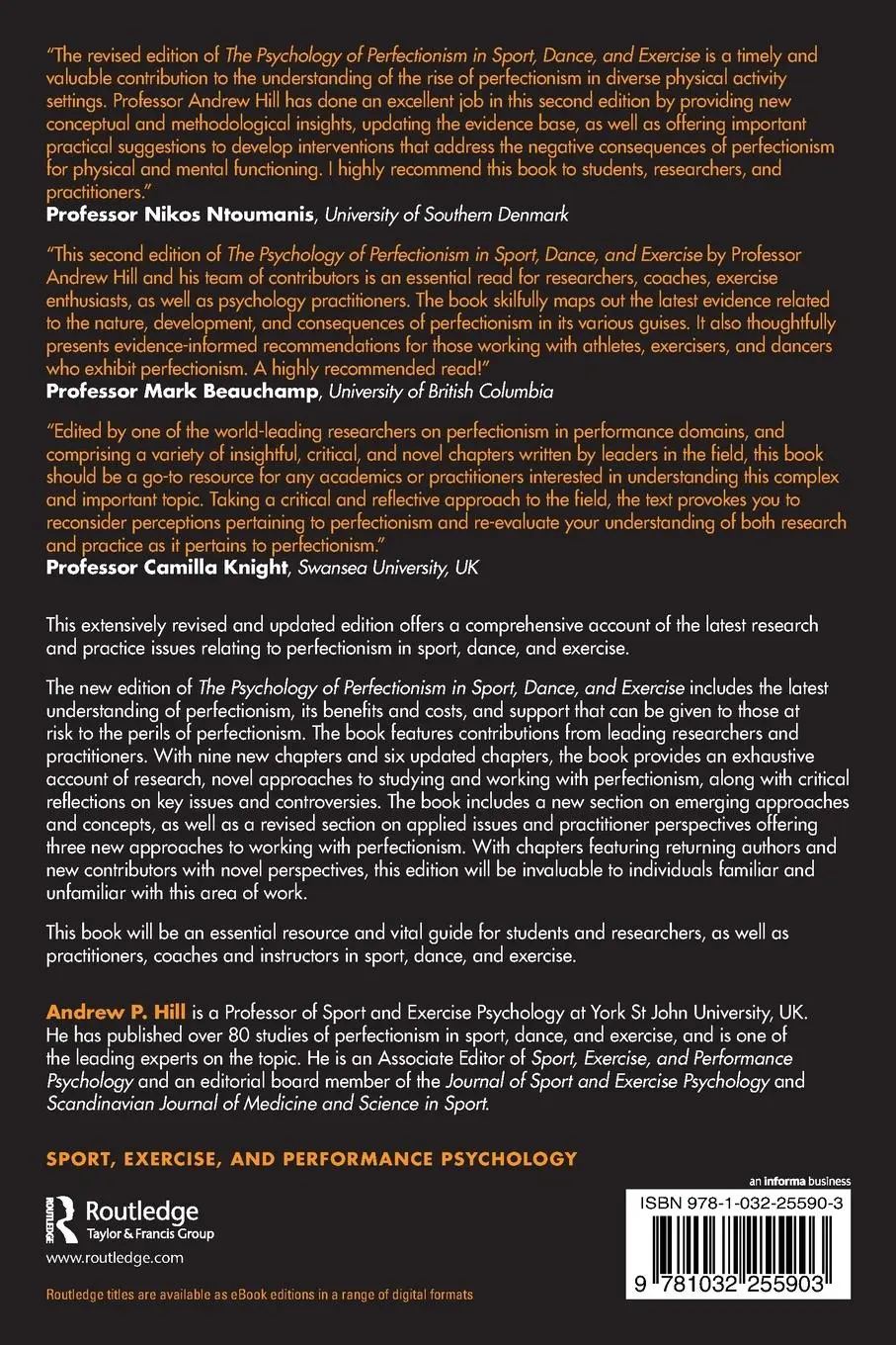 Rückseite: 9781032255903 | The Psychology of Perfectionism in Sport, Dance, and Exercise | Hill