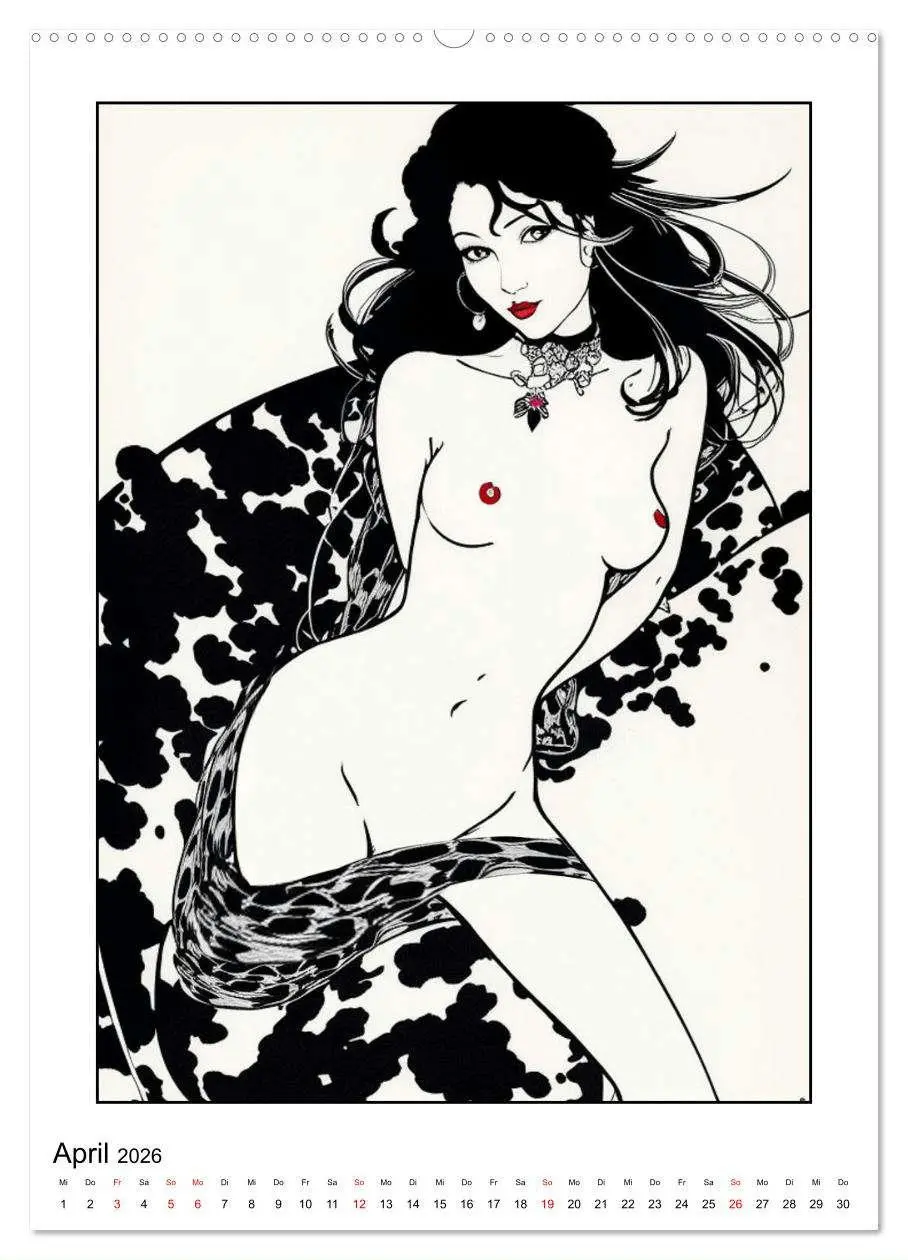 Bild: 9783457245903 | Frauen in zarten Linien (Wandkalender 2026 DIN A2 hoch), CALVENDO...