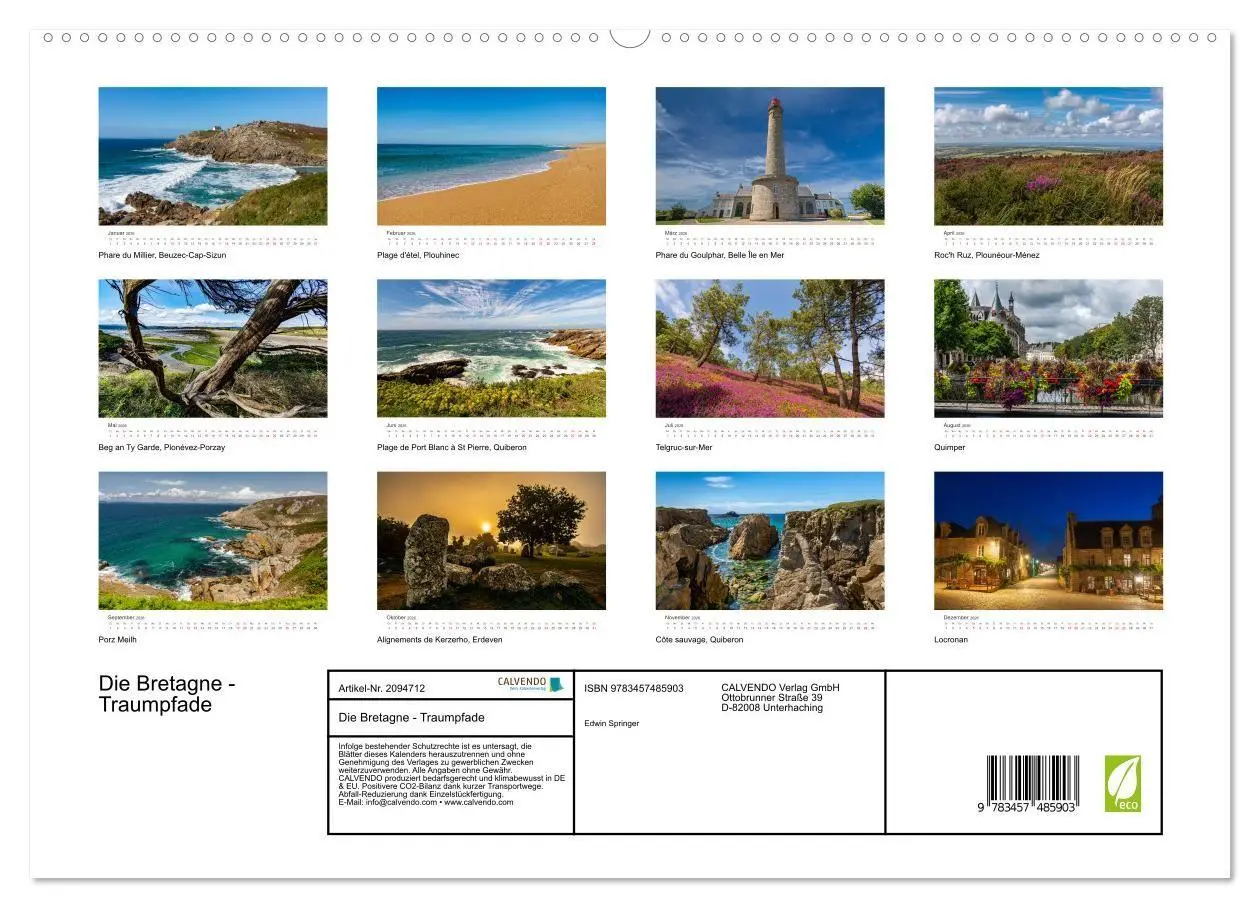 Bild: 9783457485903 | Die Bretagne - Traumpfade (hochwertiger Premium Wandkalender 2026...