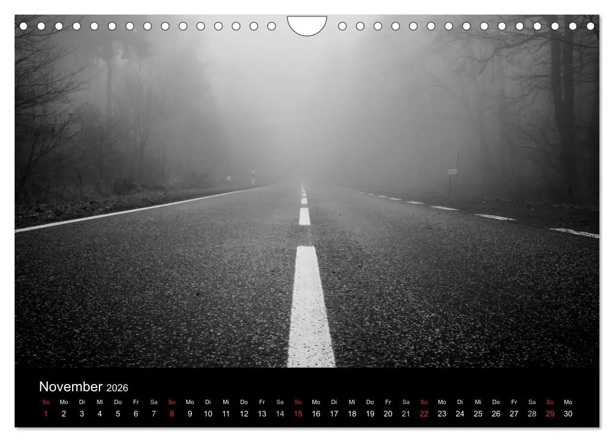 Bild: 9783516025903 | Monochrom 2026 (Wandkalender 2026 DIN A4 quer), CALVENDO...
