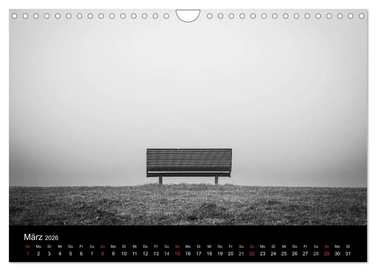 Bild: 9783516025903 | Monochrom 2026 (Wandkalender 2026 DIN A4 quer), CALVENDO...