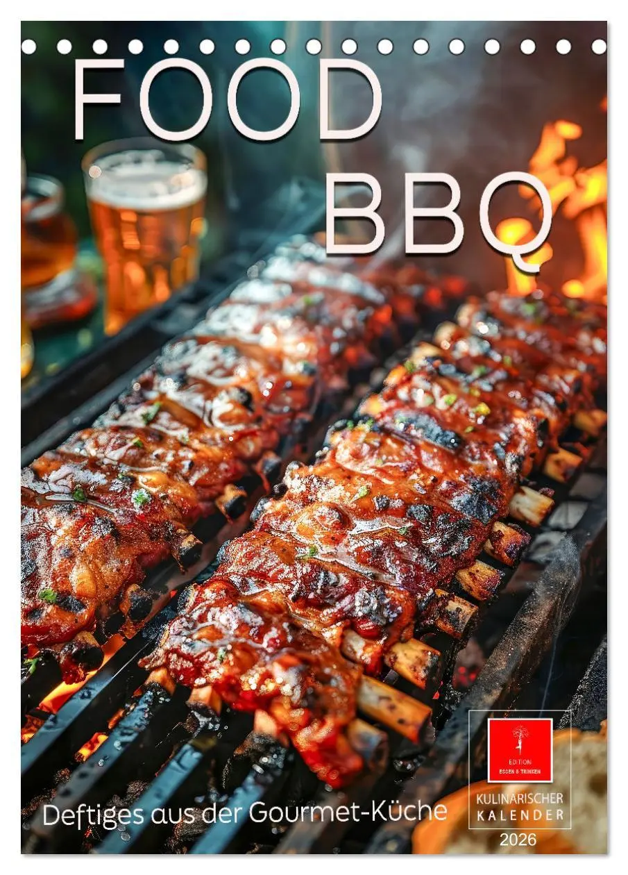 Cover: 9783516265903 | Food BBQ - Deftiges aus der Gourmet-Küche (Tischkalender 2026 DIN...