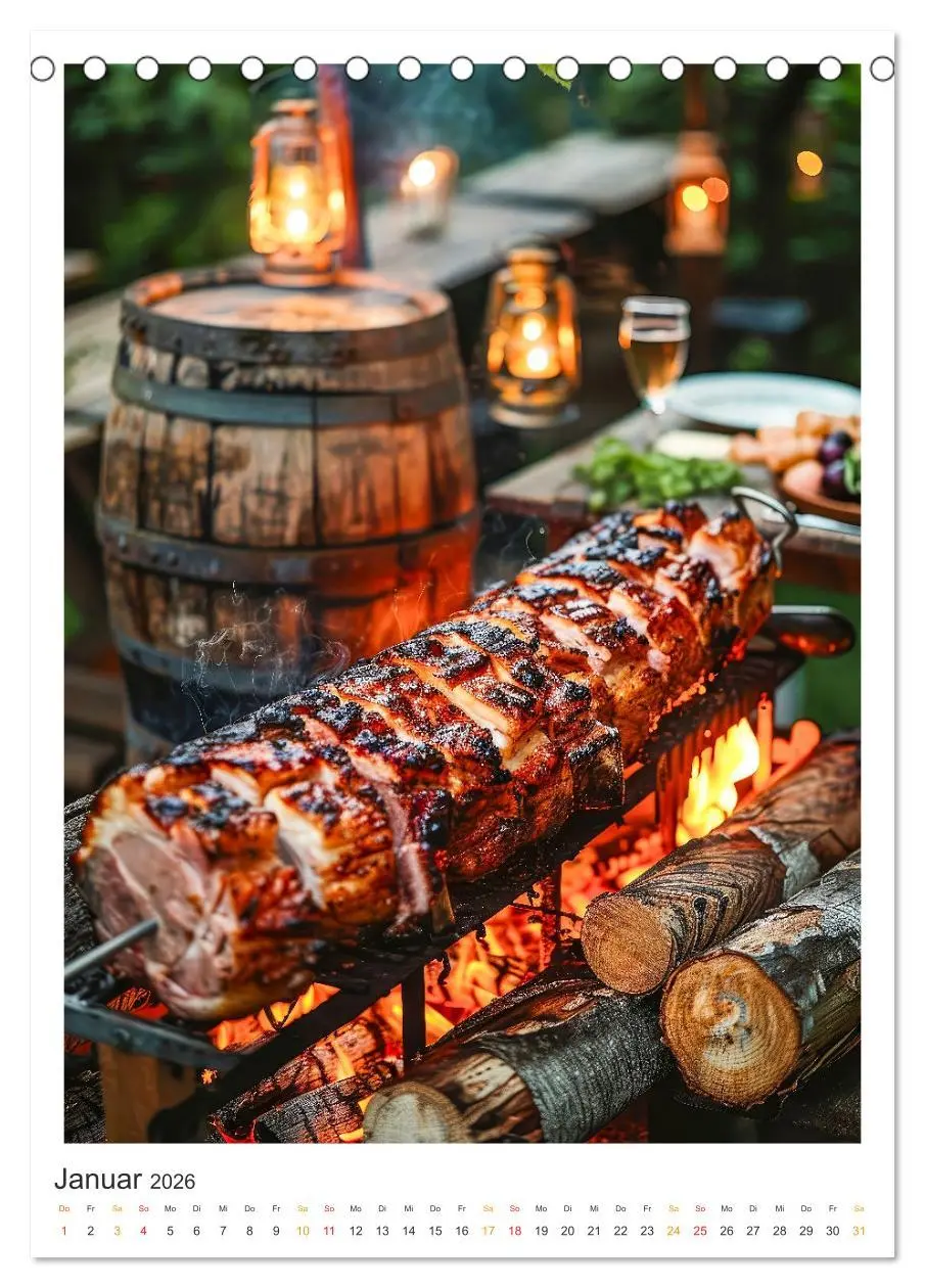 Bild: 9783516265903 | Food BBQ - Deftiges aus der Gourmet-Küche (Tischkalender 2026 DIN...