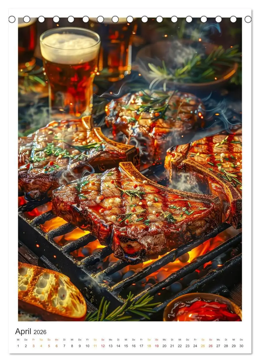 Bild: 9783516265903 | Food BBQ - Deftiges aus der Gourmet-Küche (Tischkalender 2026 DIN...