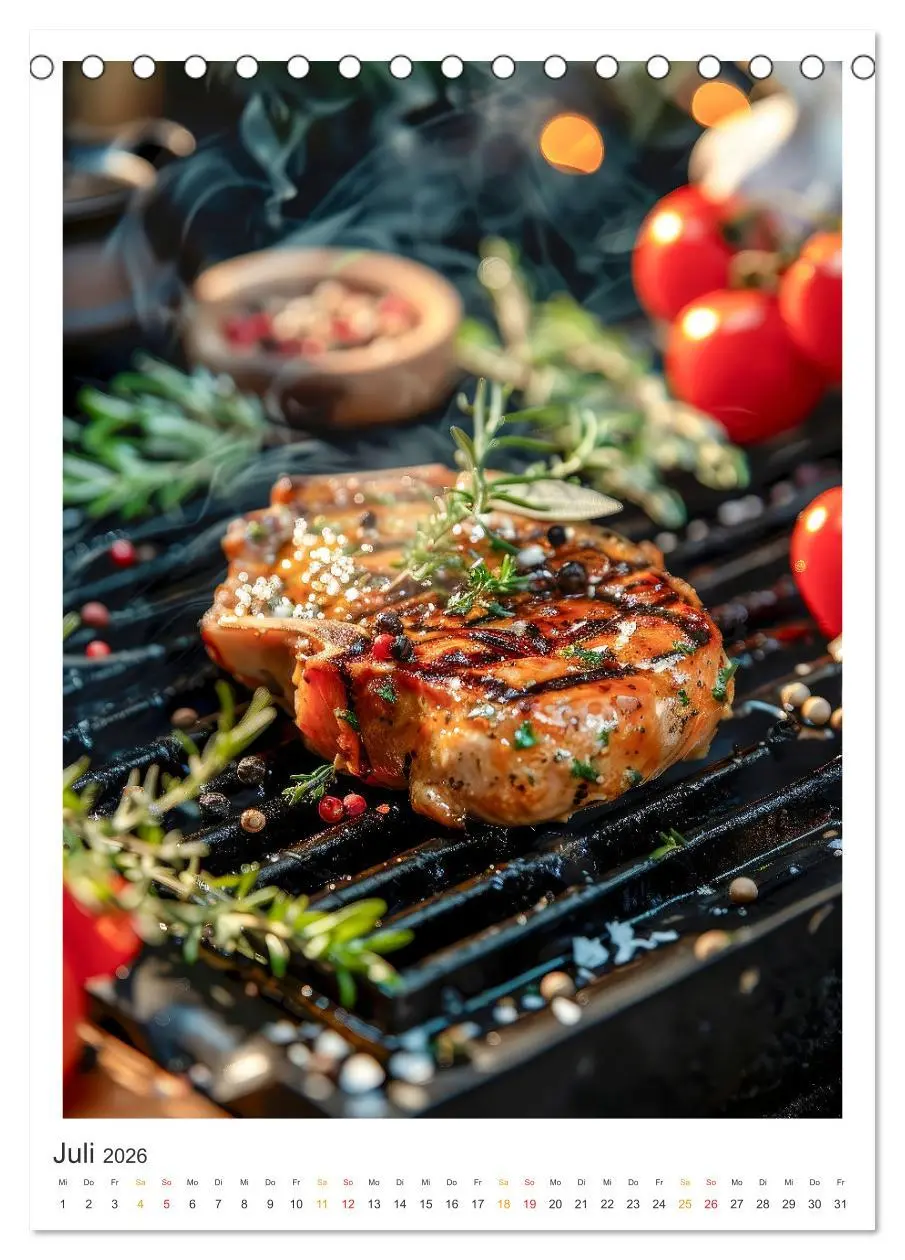 Bild: 9783516265903 | Food BBQ - Deftiges aus der Gourmet-Küche (Tischkalender 2026 DIN...