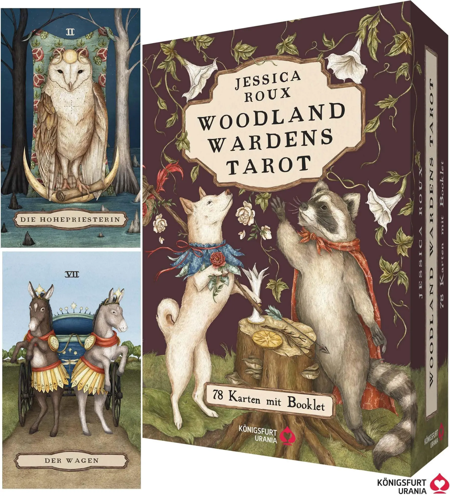 Cover: 9783868265903 | Woodland Wardens Tarot - Set mit Booklet u. 78 Karten | Jessica Roux
