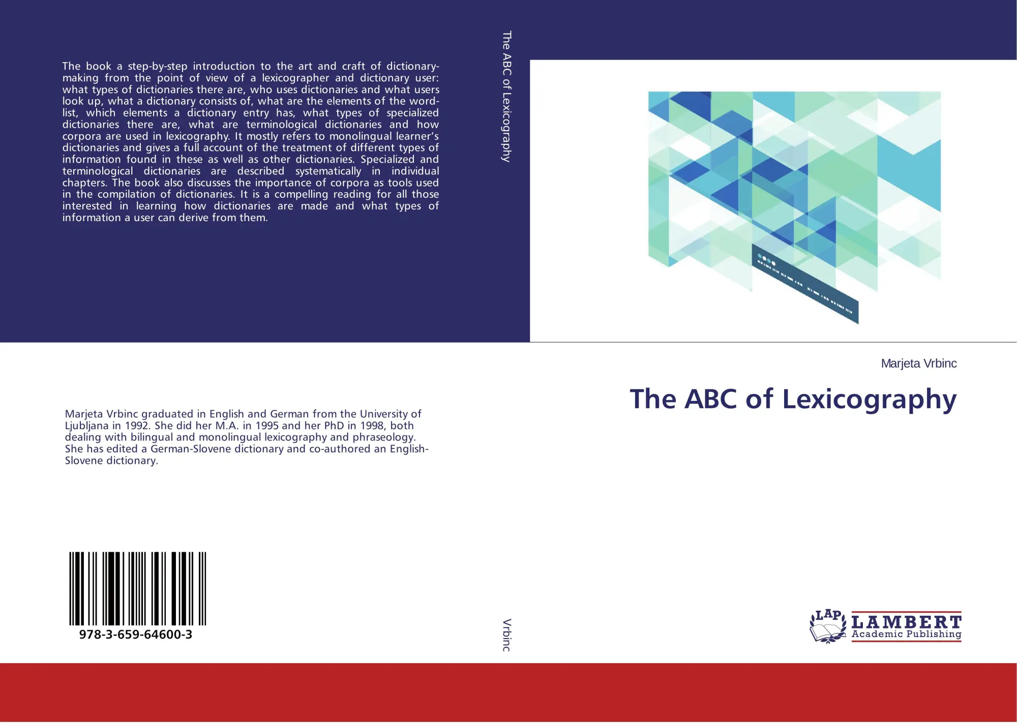 Cover: 9783659646003 | The ABC of Lexicography | Marjeta Vrbinc | Taschenbuch | 224 S. | 2015