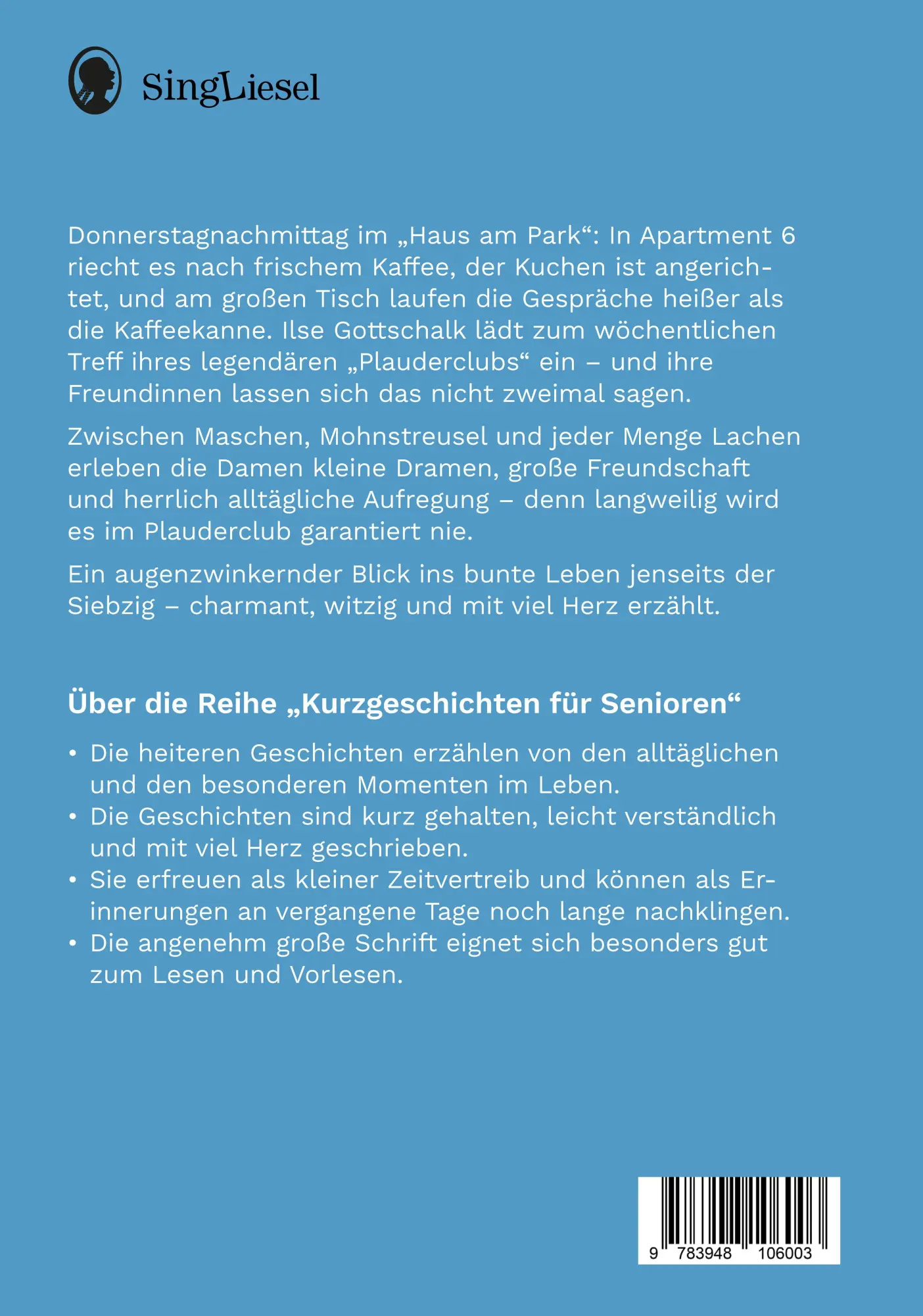Bild: 9783948106003 | Geschichten vom Plauderclub | Kurzgeschichten für Senioren. Großdruck