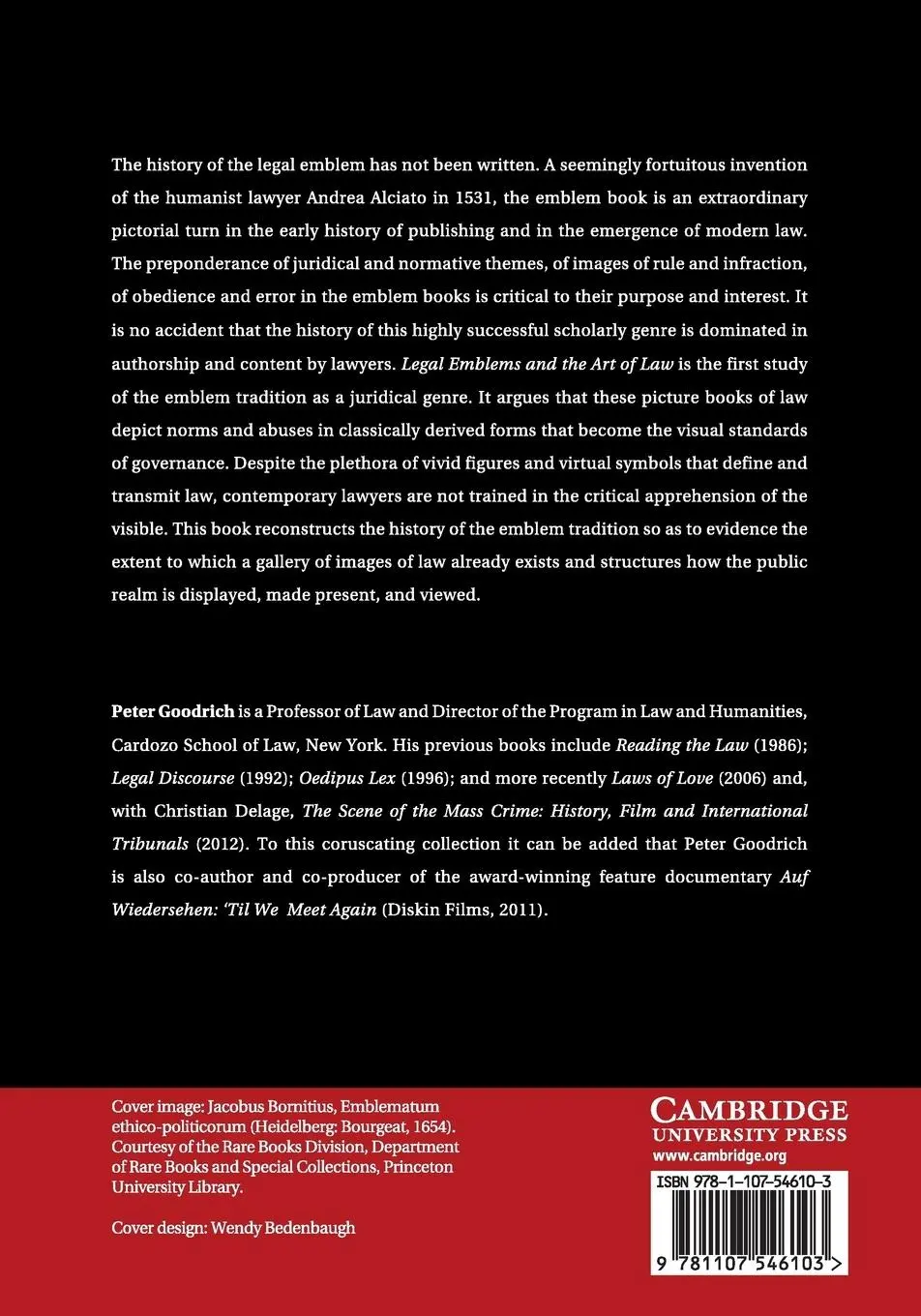 Rückseite: 9781107546103 | Legal Emblems and the Art of Law | Peter Goodrich | Taschenbuch | 2017