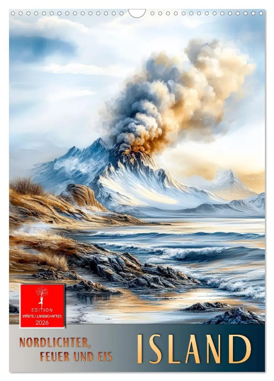 Cover: 9783457296103 | Island - Nordlichter, Feuer und Eis (Wandkalender 2026 DIN A3...