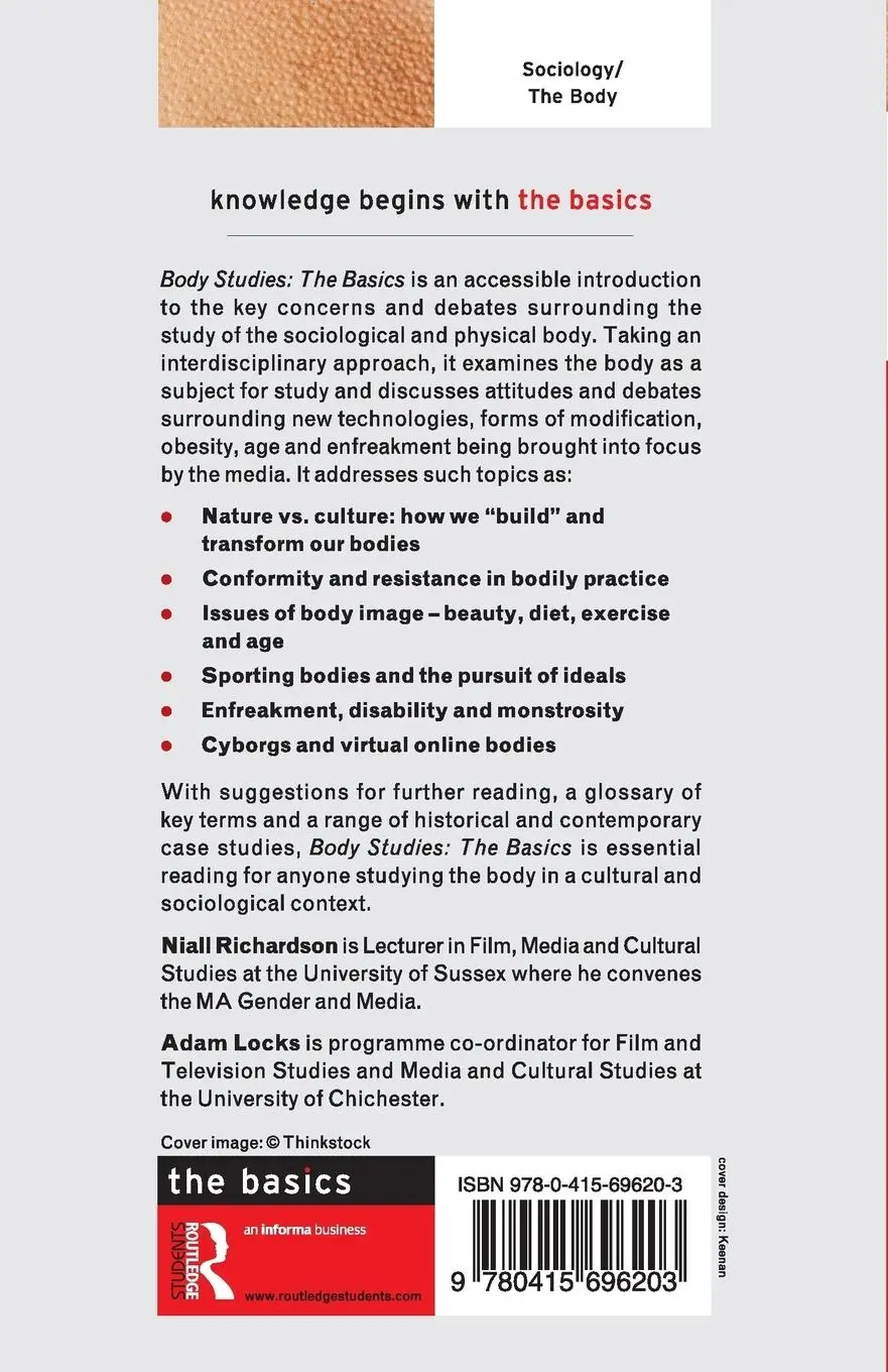 Rückseite: 9780415696203 | Body Studies | The Basics | Niall Richardson (u. a.) | Taschenbuch