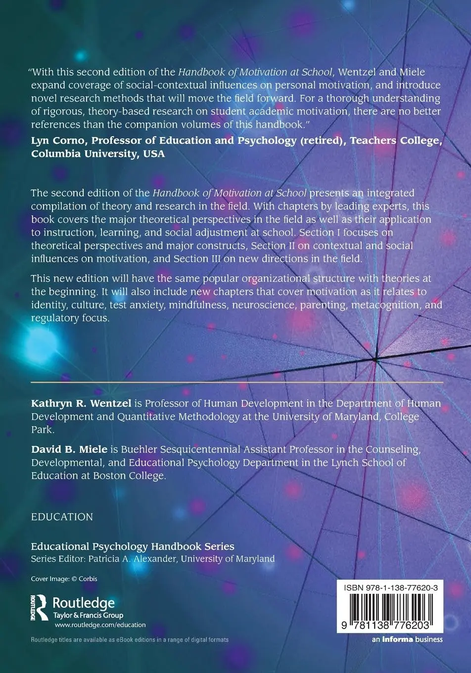 Rückseite: 9781138776203 | Handbook of Motivation at School | Kathryn R. Wentzel (u. a.) | Buch