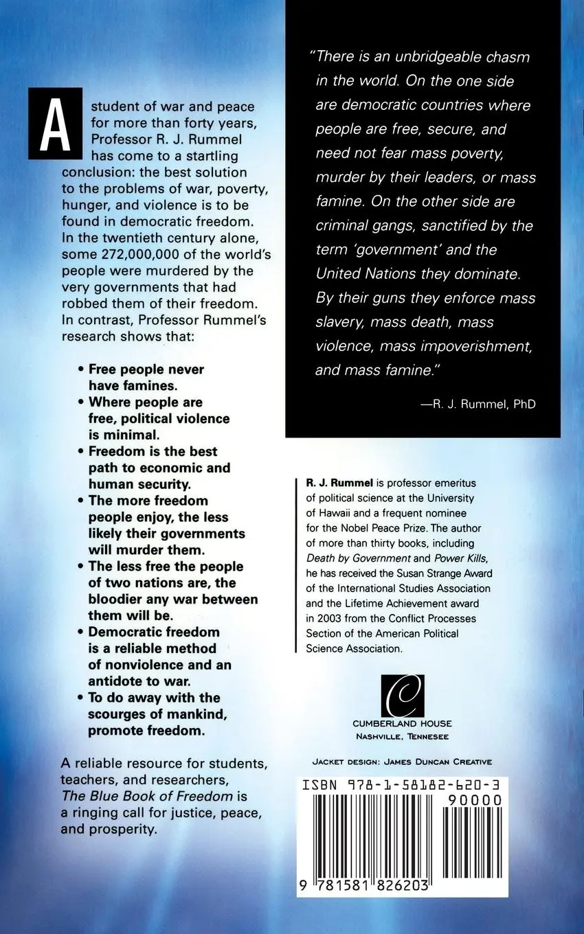 Rückseite: 9781581826203 | The Blue Book of Freedom | Ending Famine, Poverty, Democide, and War