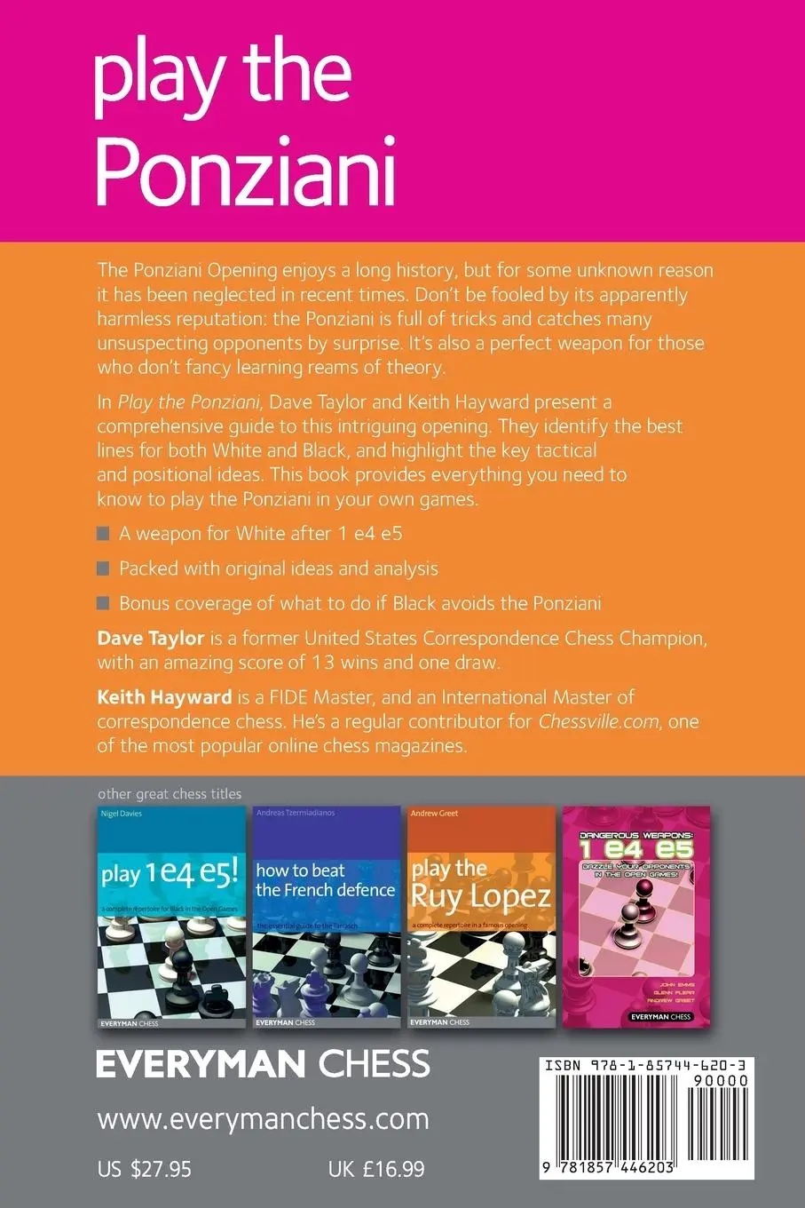 Rückseite: 9781857446203 | Play the Ponziani | Dave Taylor (u. a.) | Taschenbuch | Englisch