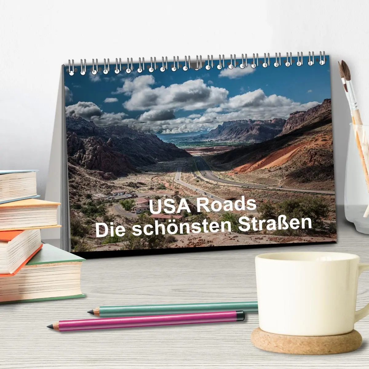 Bild: 9783516066203 | USA Roads (Tischkalender 2026 DIN A5 quer), CALVENDO Monatskalender