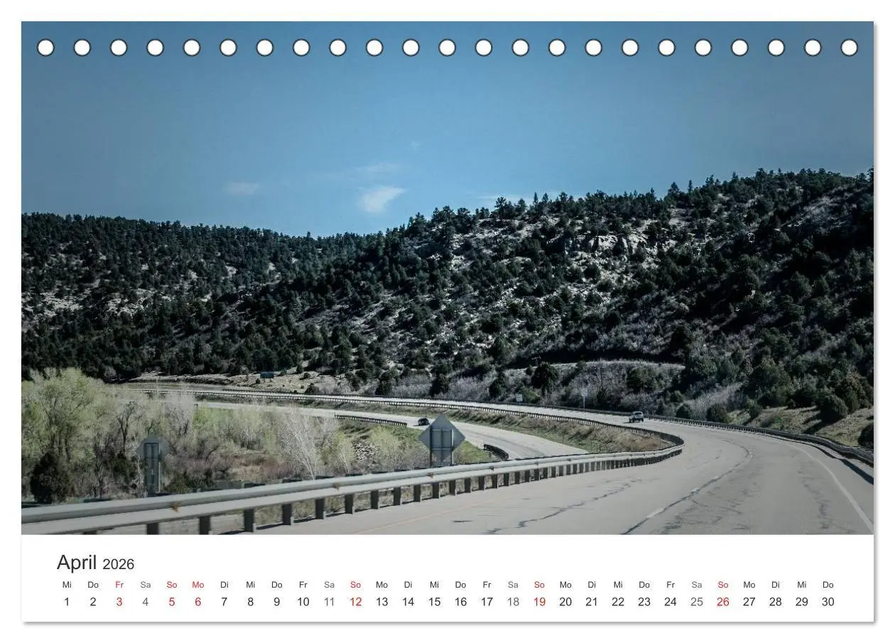 Bild: 9783516066203 | USA Roads (Tischkalender 2026 DIN A5 quer), CALVENDO Monatskalender