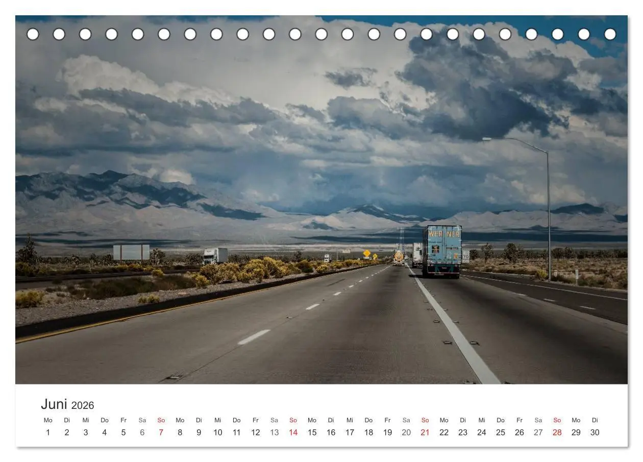 Bild: 9783516066203 | USA Roads (Tischkalender 2026 DIN A5 quer), CALVENDO Monatskalender