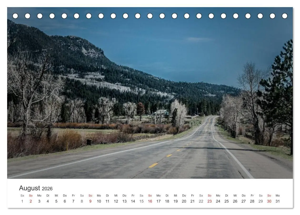 Bild: 9783516066203 | USA Roads (Tischkalender 2026 DIN A5 quer), CALVENDO Monatskalender
