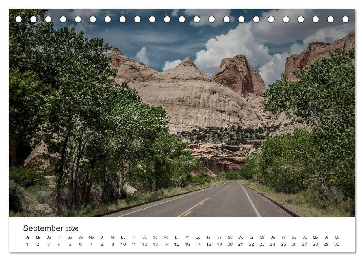 Bild: 9783516066203 | USA Roads (Tischkalender 2026 DIN A5 quer), CALVENDO Monatskalender
