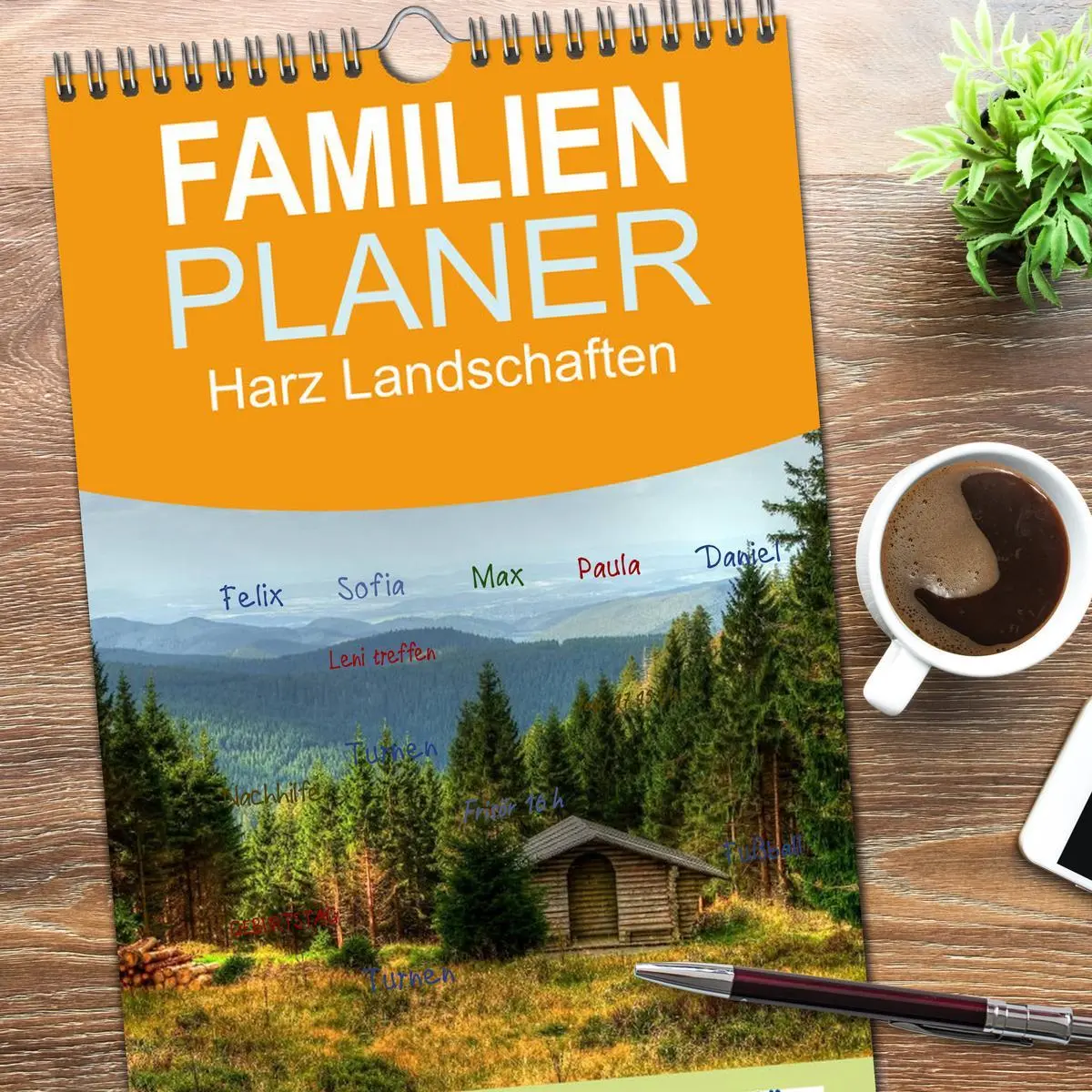 Bild: 9783516516203 | Familienplaner 2026 - Harz Landschaften mit 5 Spalten...