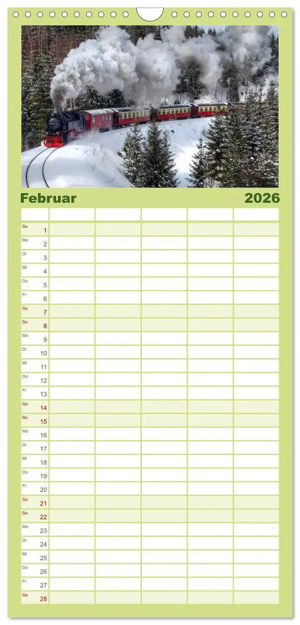 Bild: 9783516516203 | Familienplaner 2026 - Harz Landschaften mit 5 Spalten...