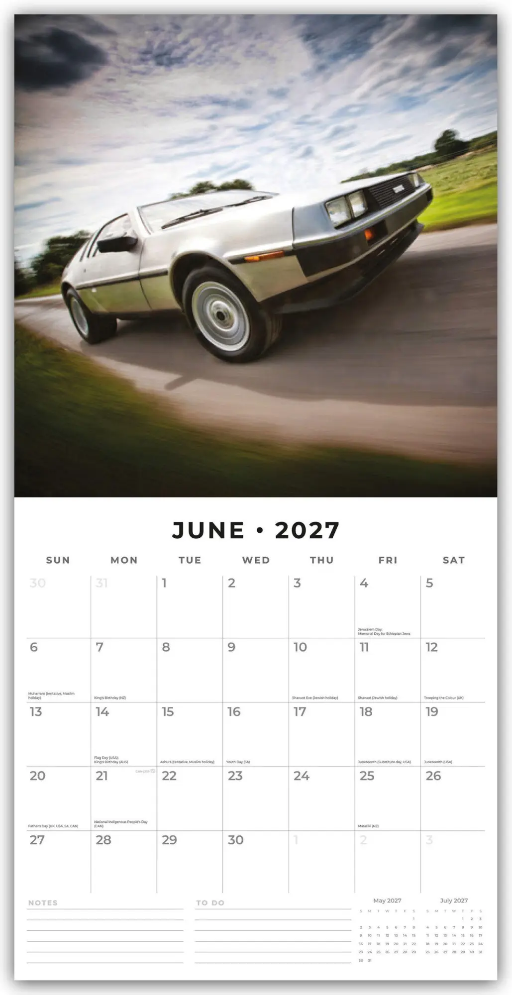 Bild: 9781837016303 | Car Legends - Legendäre Autos 2027 - 16-Monatskalender | Robin Red