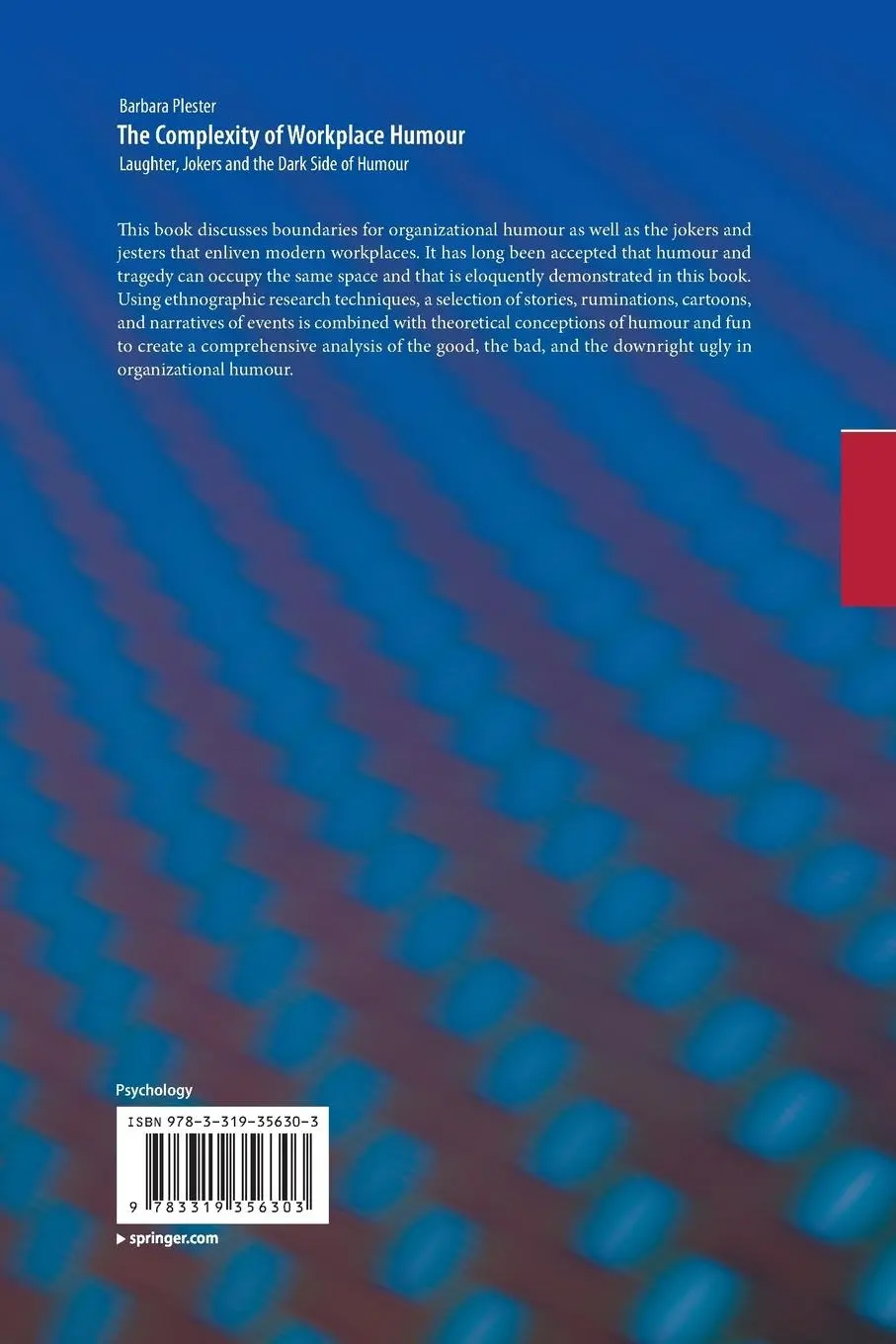 Rückseite: 9783319356303 | The Complexity of Workplace Humour | Barbara Plester | Taschenbuch