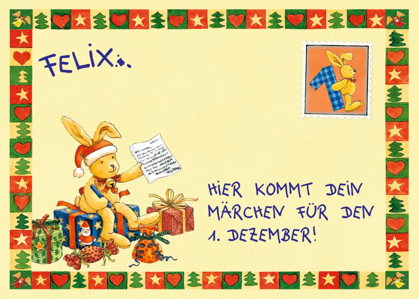Bild: 9783649646303 | Brief-Adventskalenderbuch - 24 Adventsbriefe von Felix | Langen
