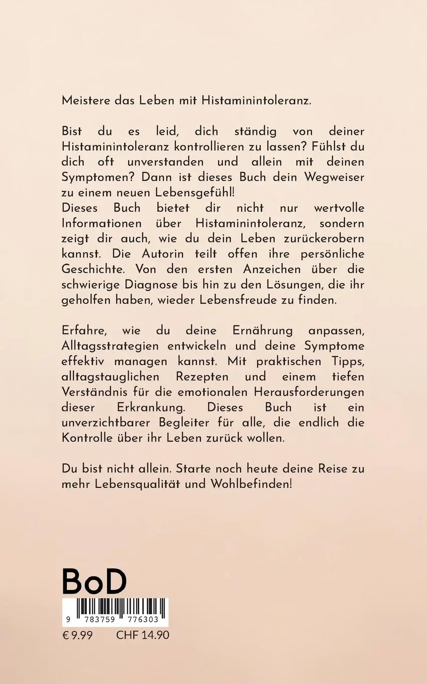 Rückseite: 9783759776303 | Meistere das Leben mit Histaminintoleranz | T. R. Nova | Taschenbuch