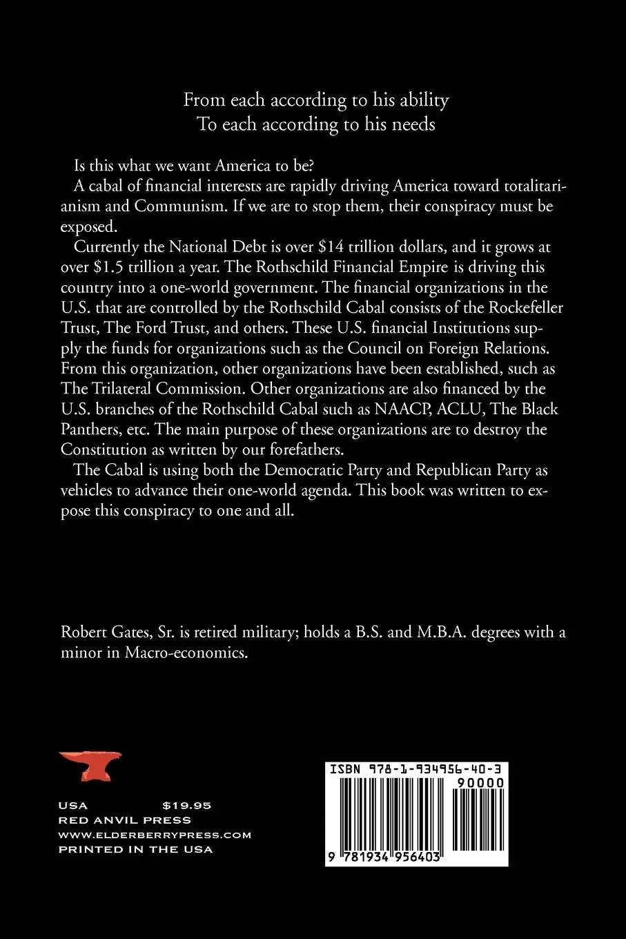 Rückseite: 9781934956403 | The Conspiracy That Will Not Die | Sr Robert Gates (u. a.) | Buch