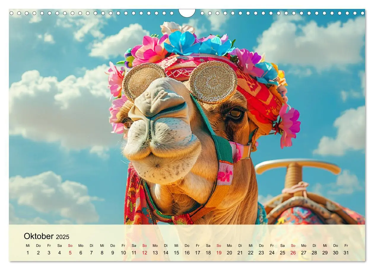 Bild: 9783435246403 | Modische Kamele in der Wüste. Extravagante Highlights (Wandkalender...