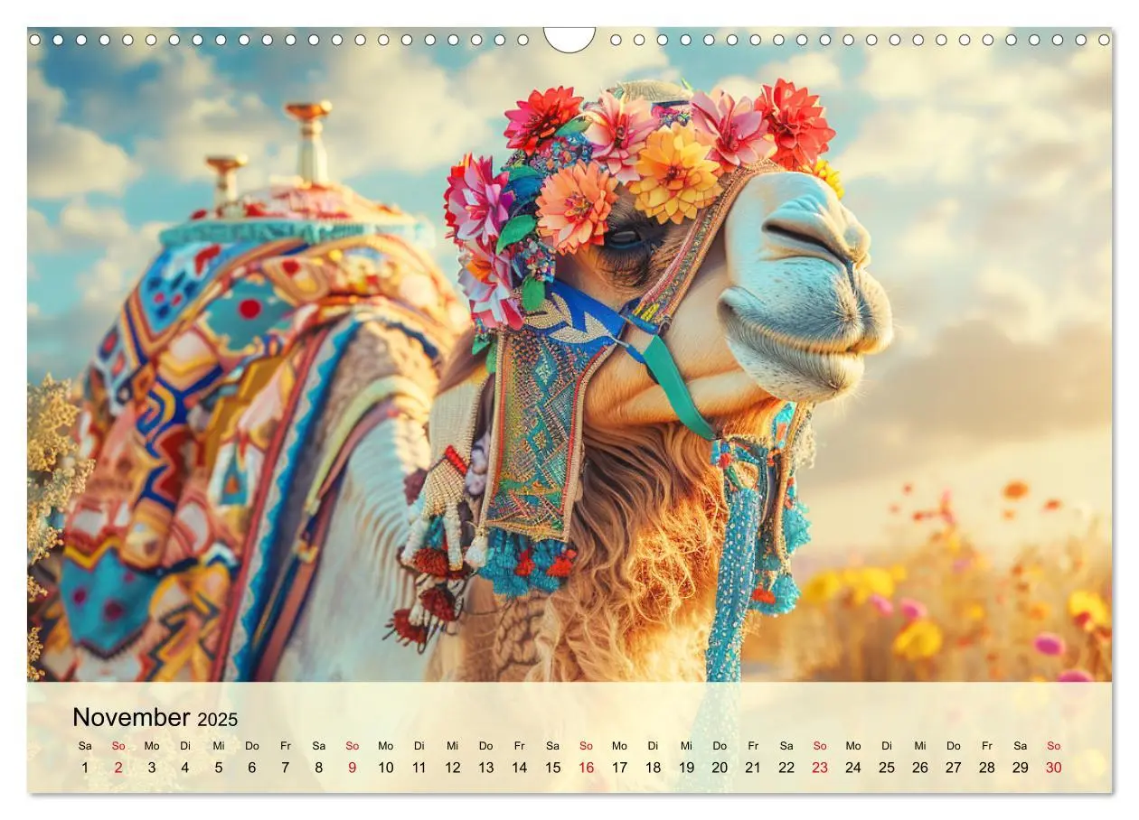 Bild: 9783435246403 | Modische Kamele in der Wüste. Extravagante Highlights (Wandkalender...