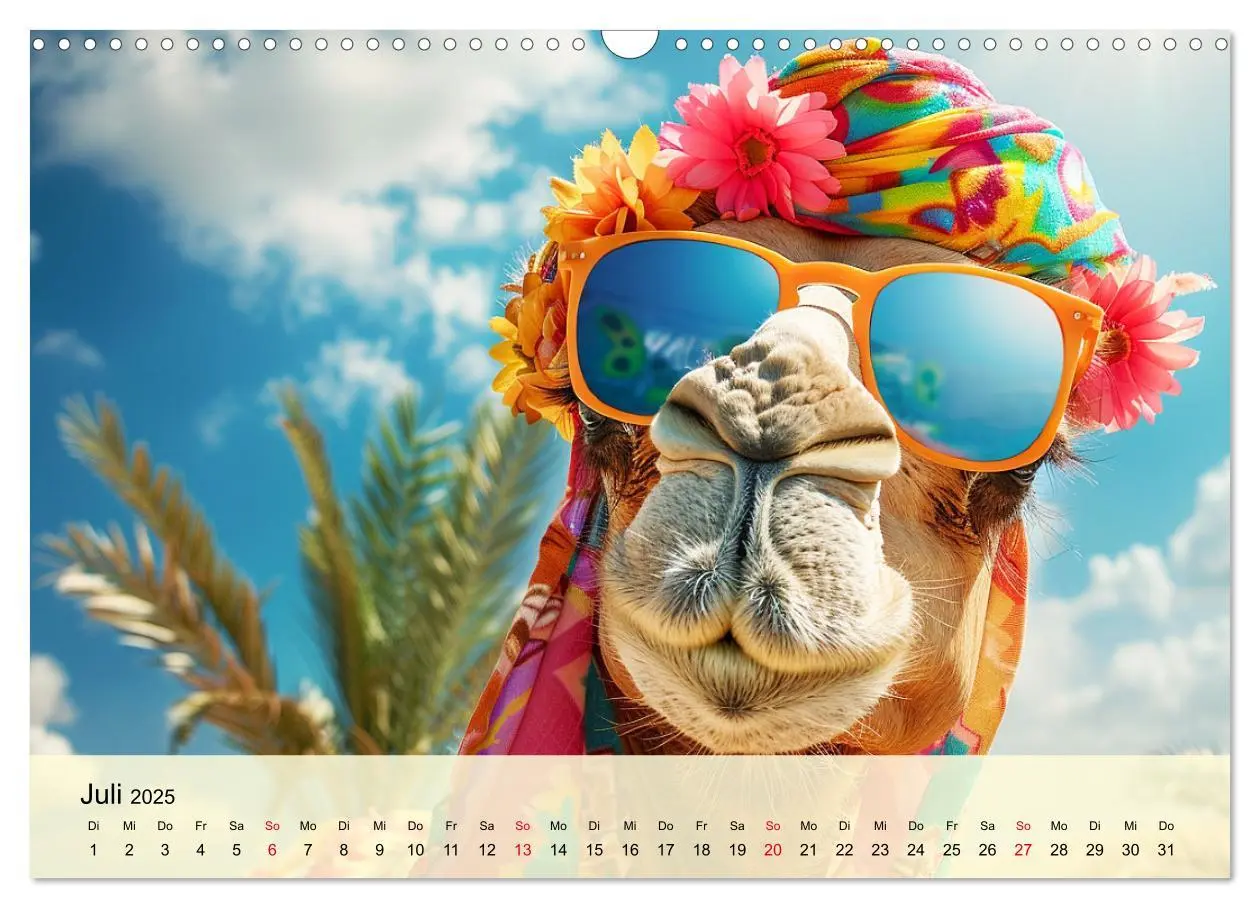 Bild: 9783435246403 | Modische Kamele in der Wüste. Extravagante Highlights (Wandkalender...