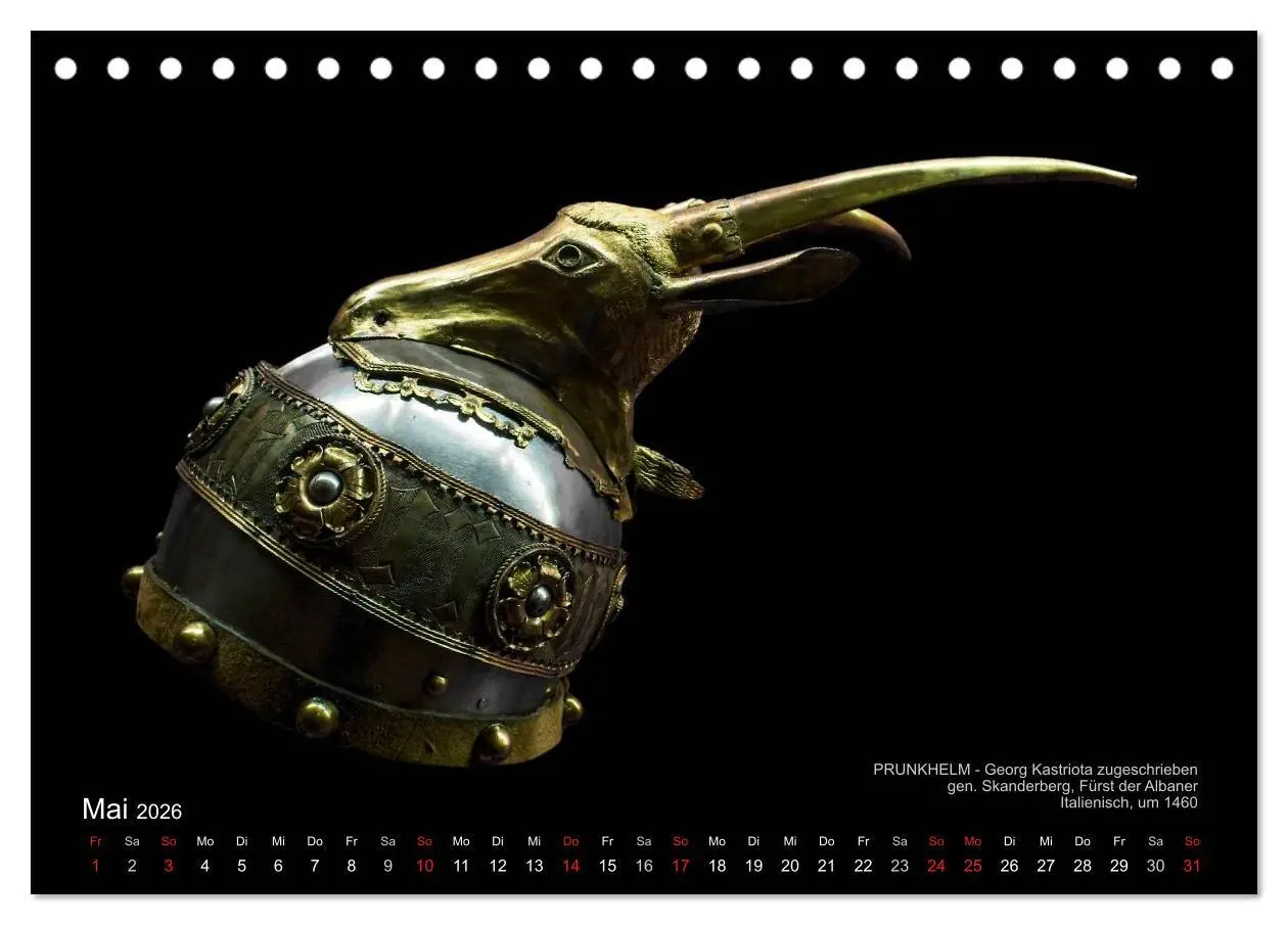 Bild: 9783457956403 | Historische Rüstungen und Waffen (Tischkalender 2026 DIN A5 quer),...