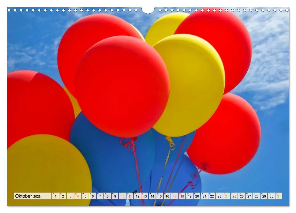 Bild: 9783457946503 | Mein schöner bunter Luftballon (Wandkalender 2026 DIN A3 quer),...