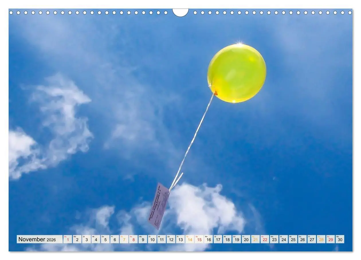 Bild: 9783457946503 | Mein schöner bunter Luftballon (Wandkalender 2026 DIN A3 quer),...