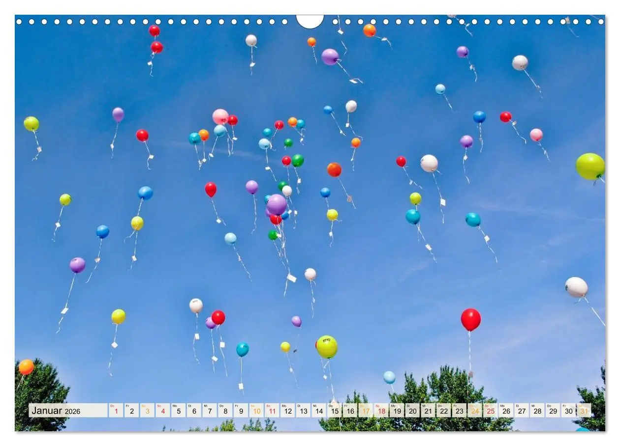 Bild: 9783457946503 | Mein schöner bunter Luftballon (Wandkalender 2026 DIN A3 quer),...
