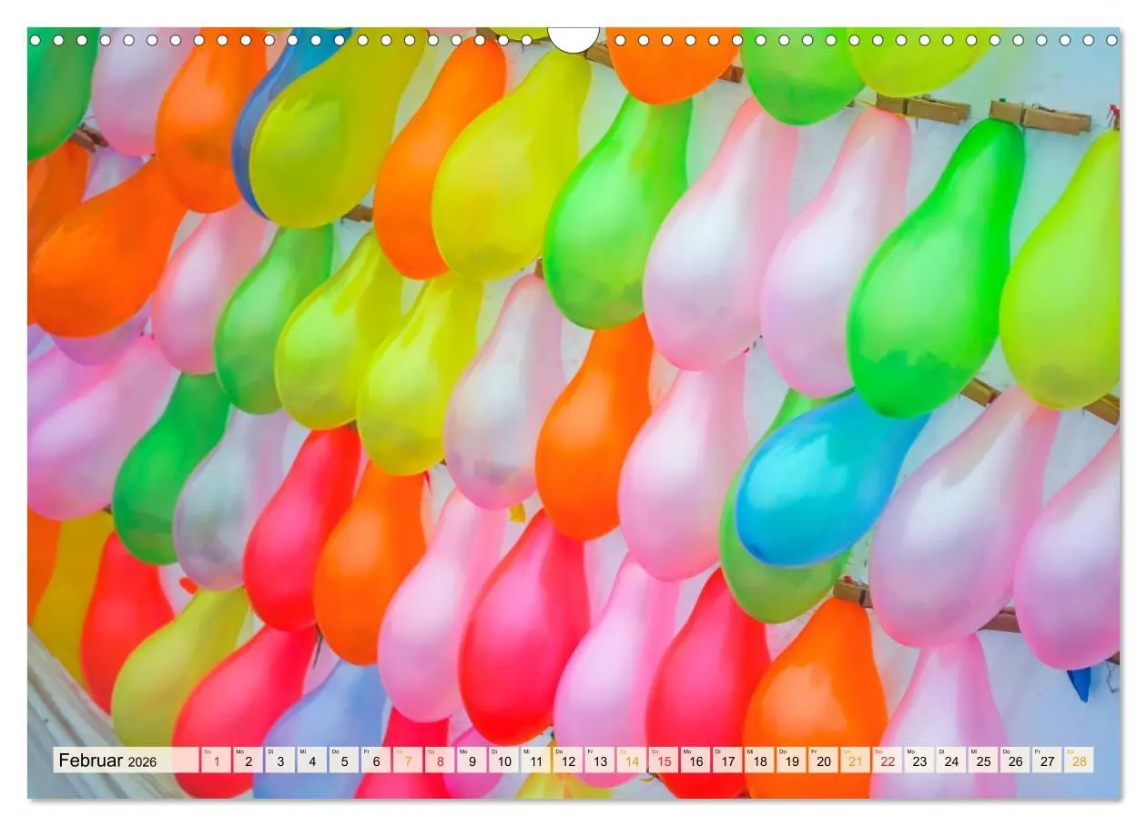 Bild: 9783457946503 | Mein schöner bunter Luftballon (Wandkalender 2026 DIN A3 quer),...