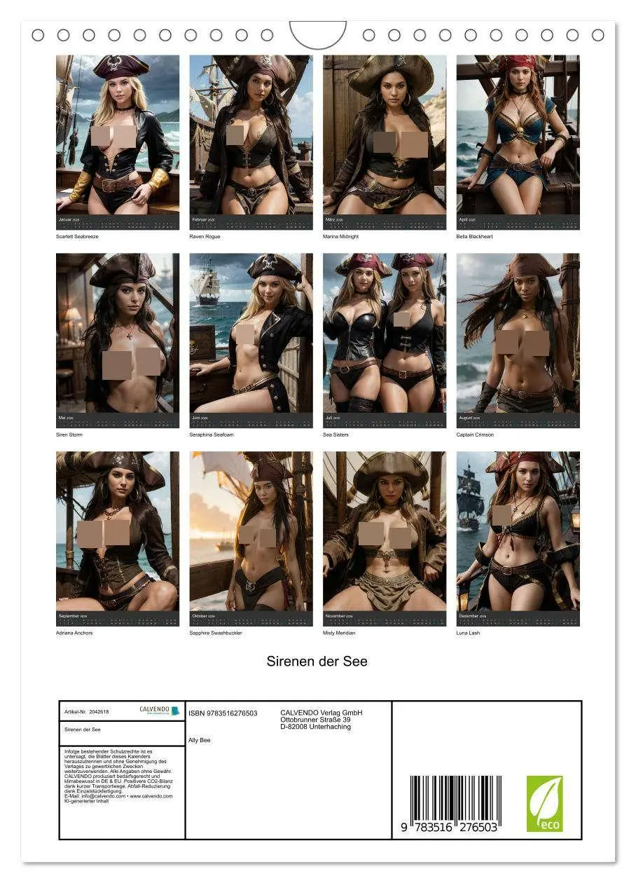 Bild: 9783516276503 | Sirenen der See (Wandkalender 2026 DIN A4 hoch), CALVENDO...