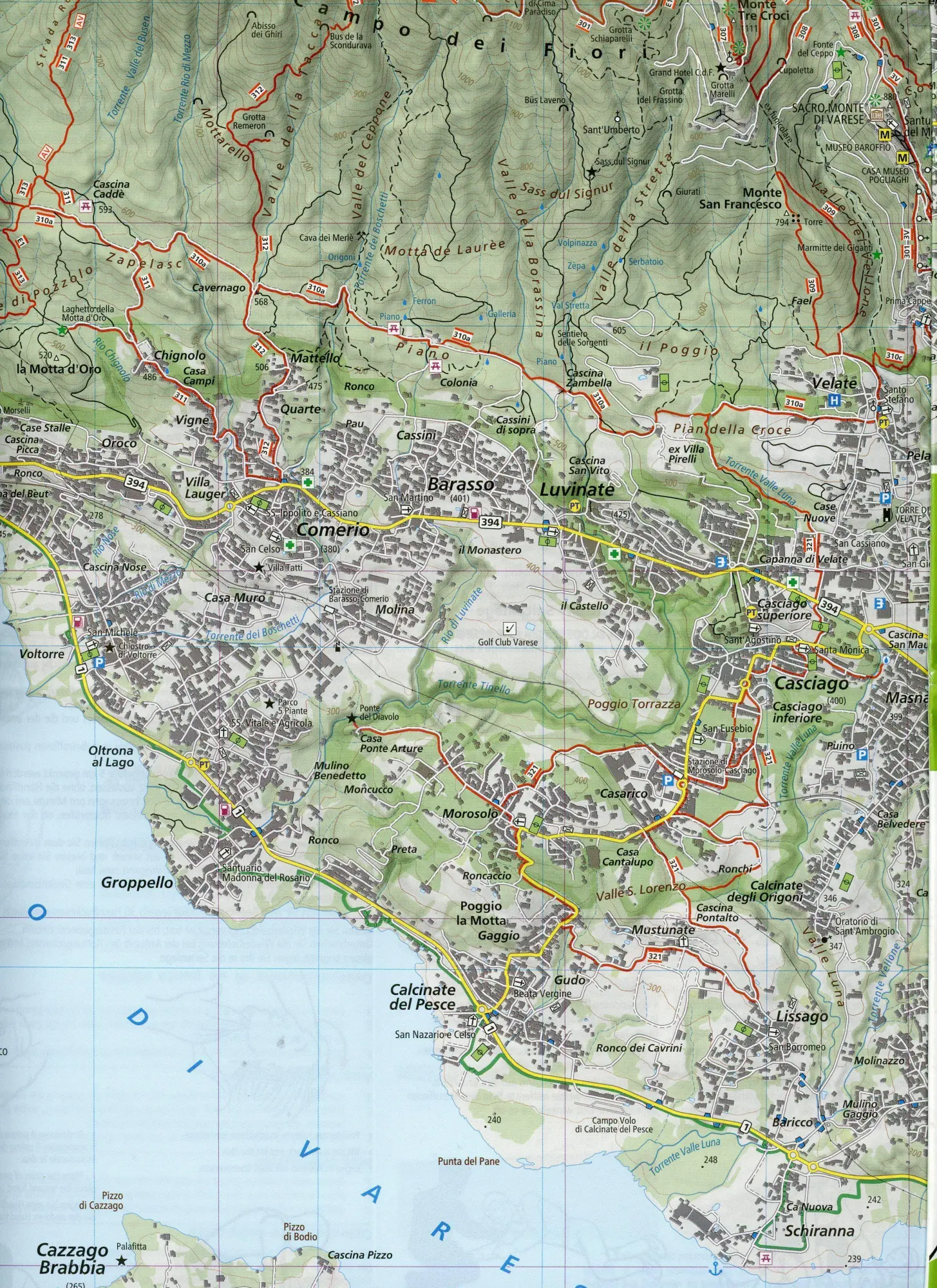 Bild: 9788899606503 | 304 Lago di Varese. Carta escursionistica 1:25.000. Laveno, Campo...
