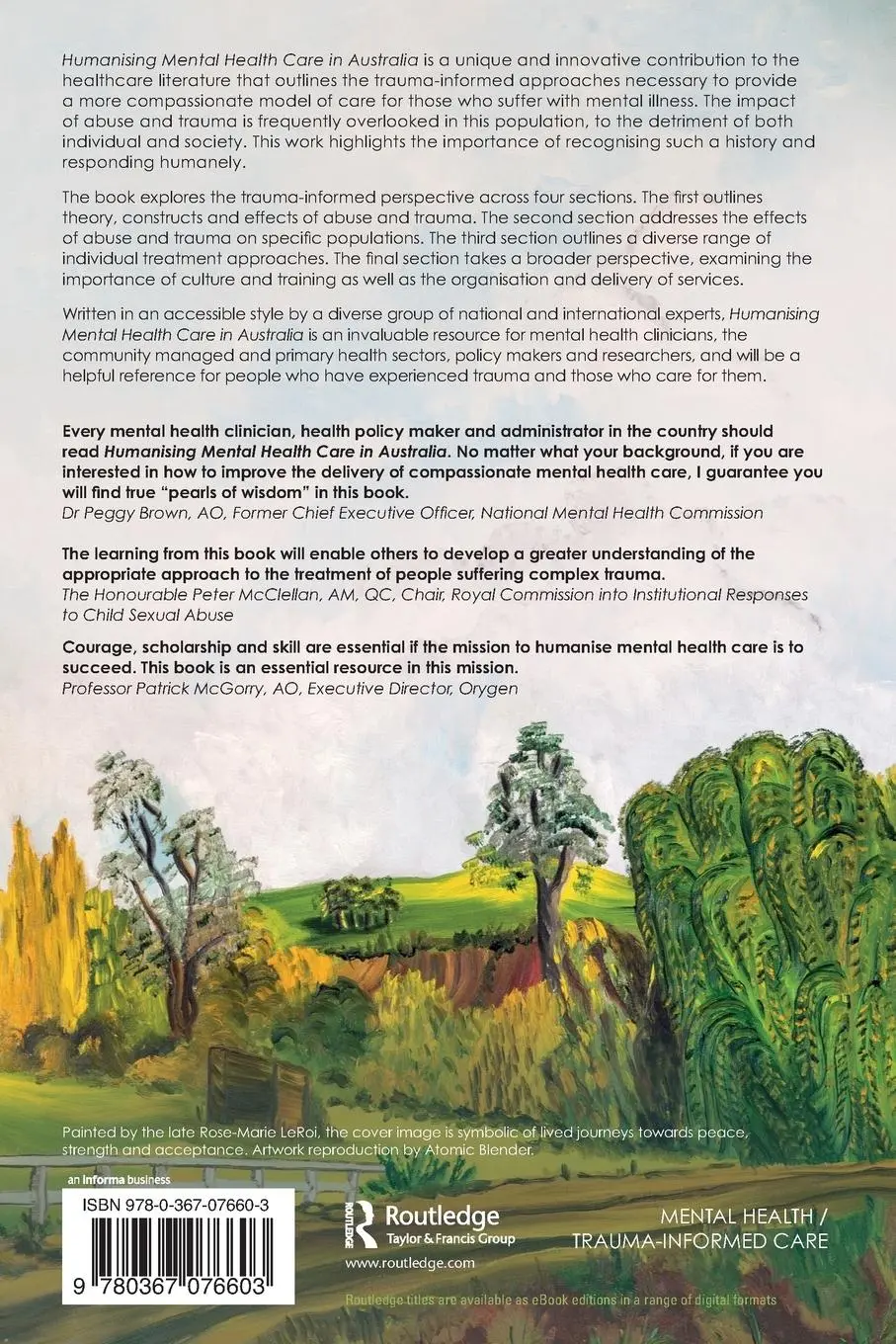 Rückseite: 9780367076603 | Humanising Mental Health Care in Australia | Richard Benjamin (u. a.)