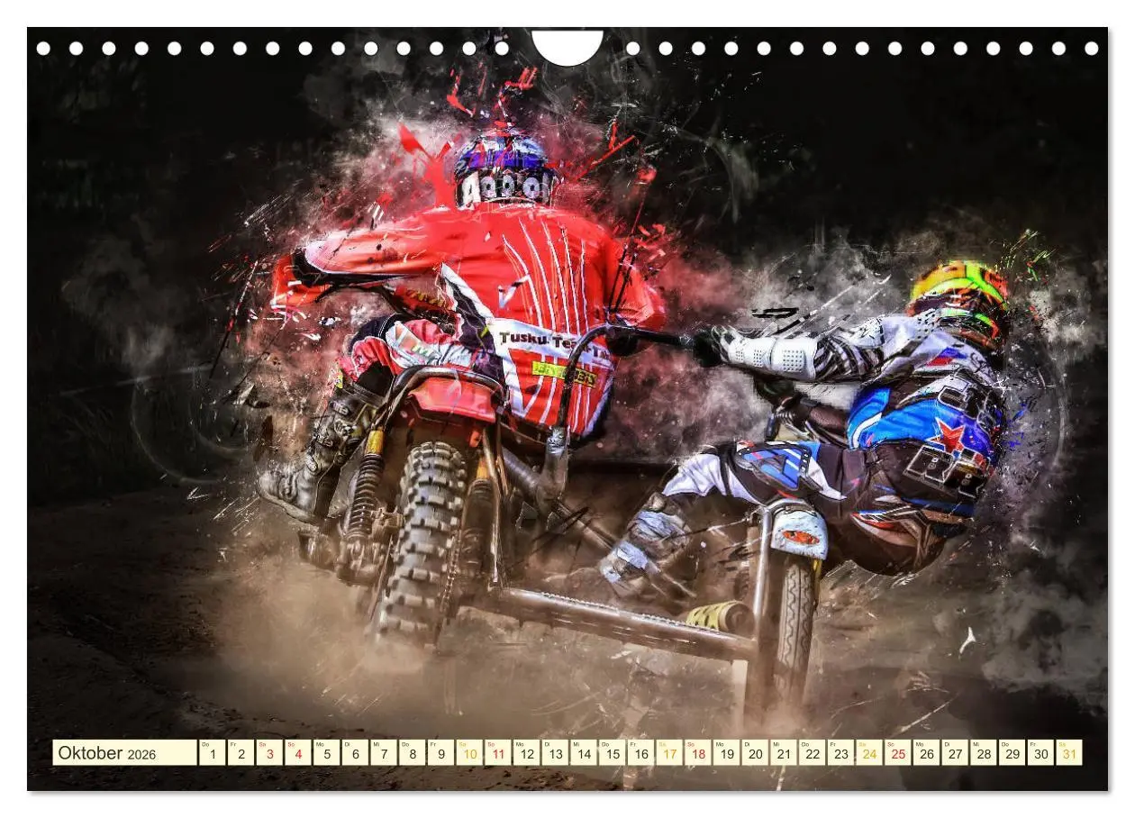Bild: 9783457866603 | Seitenwagen Motocross (Wandkalender 2026 DIN A4 quer), CALVENDO...