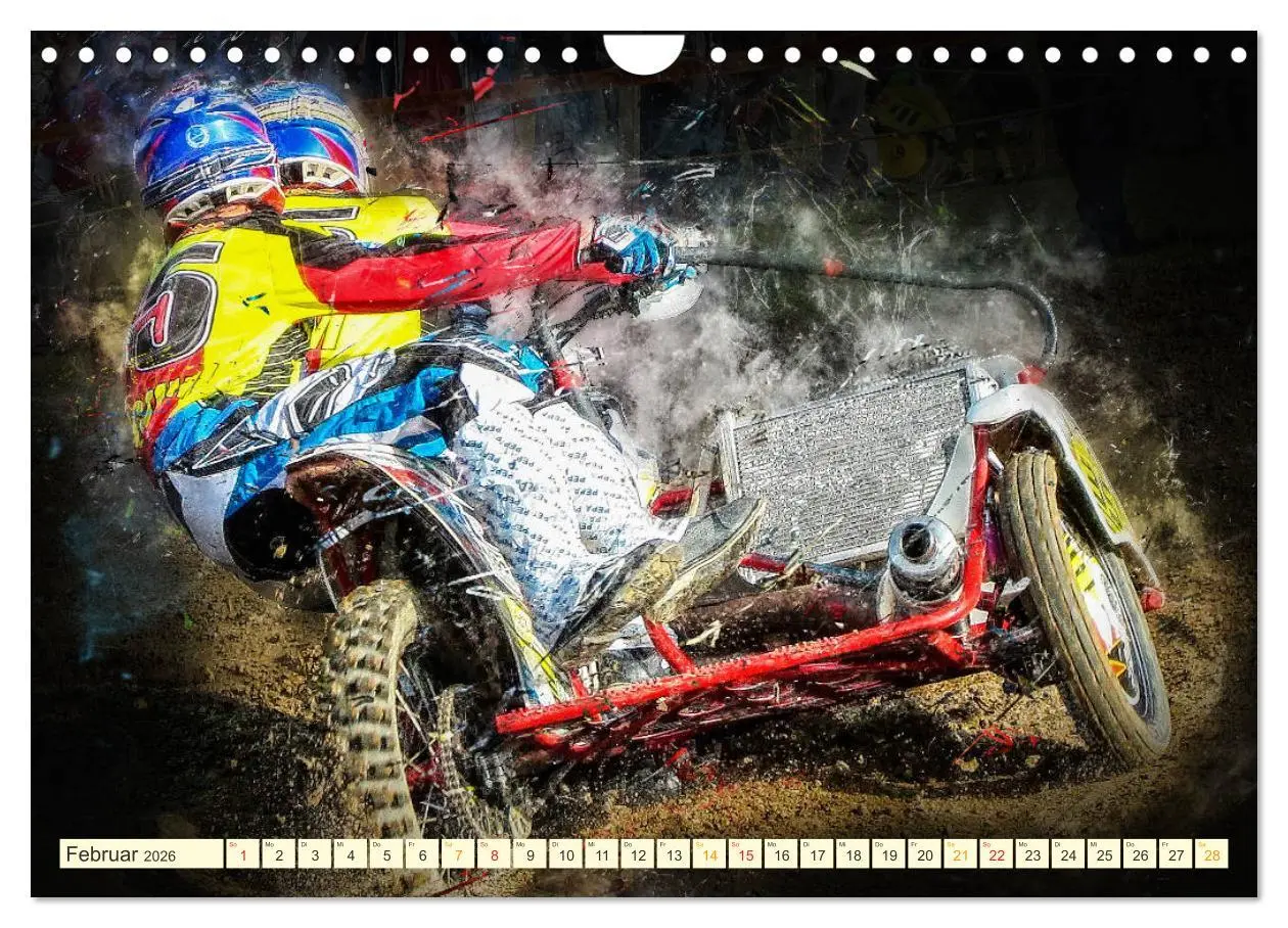 Bild: 9783457866603 | Seitenwagen Motocross (Wandkalender 2026 DIN A4 quer), CALVENDO...