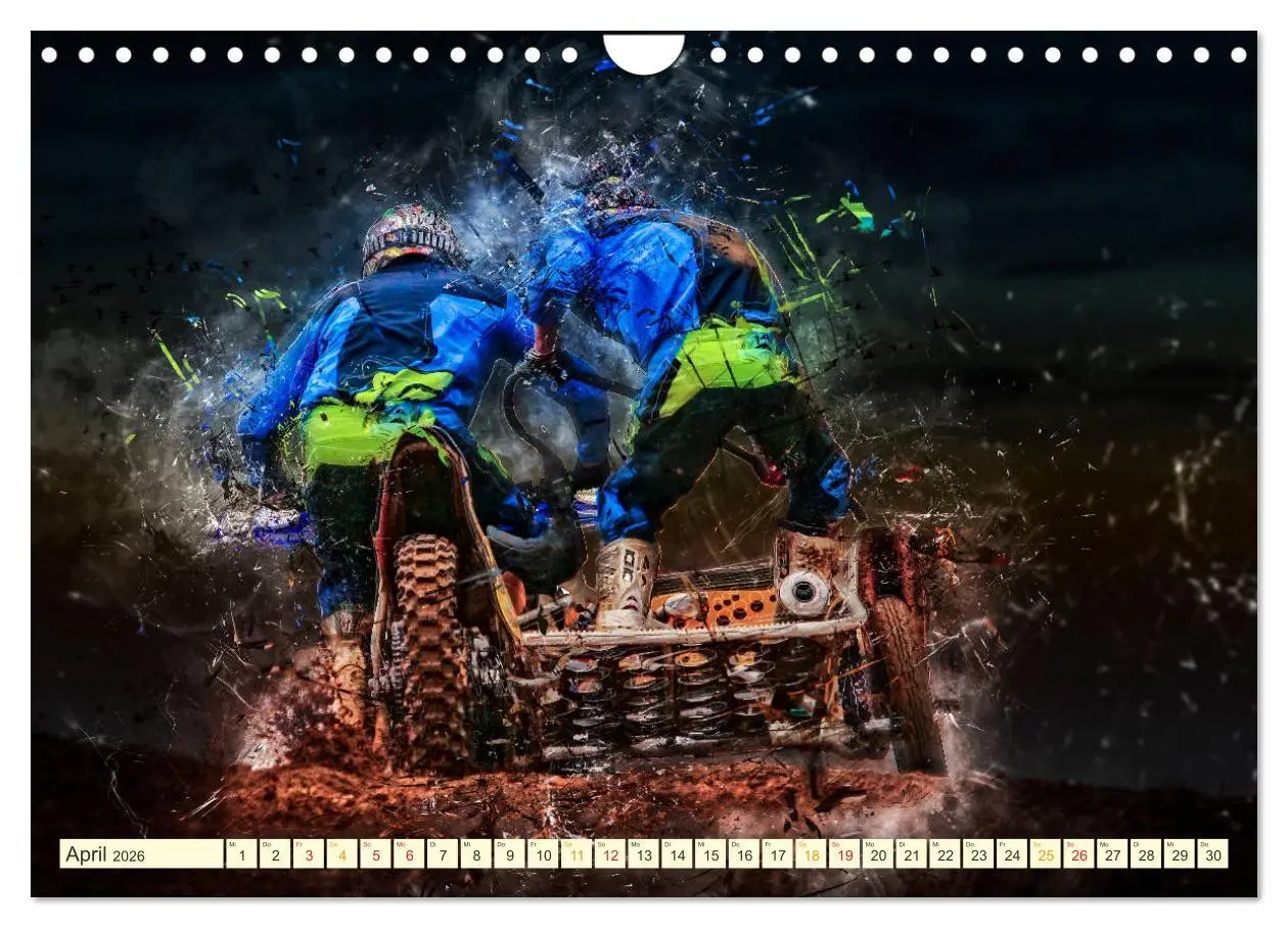Bild: 9783457866603 | Seitenwagen Motocross (Wandkalender 2026 DIN A4 quer), CALVENDO...
