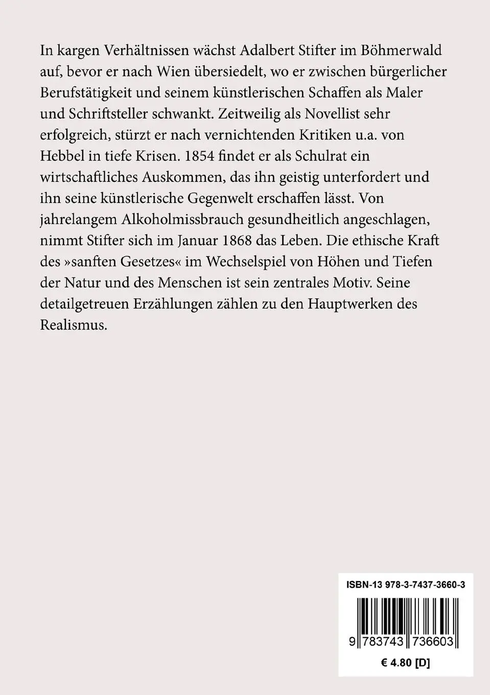 Rückseite: 9783743736603 | Das alte Siegel | Einzig die Ehre gilt es zu bewahren | Stifter | Buch