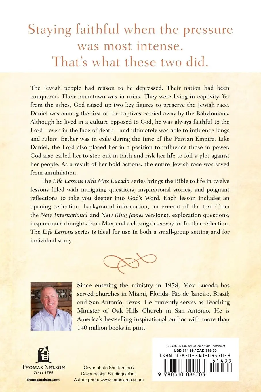 Rückseite: 9780310086703 | The Life Lessons from Daniel and Esther | Faith Under Pressure | Buch